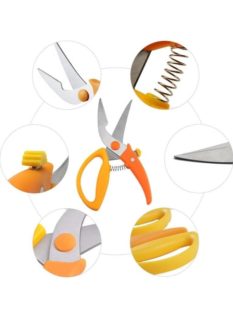 Stainless Steel Chicken, Fish and Meat Scissors - Multi-purpose Chicken scissors  Meat scissors  Fish scissors  Stainless steel scissors  Multifunctional kitchen scissors  Meat cutting scissors  Poultry cutting scissors  Fish cleaning scissors  Strong kitchen scissors  Professional cutting scissors  Multi-purpose cooking scissors  Food cutting scissors  High-quality scissors  Rust-resistant scissors  Kitchen tools scissors  Multi-use cutting scissors  Practical kitchen scissors  Easy-to-clean scissors  Long and durable scissors  Precise cutting scissors - Image 2